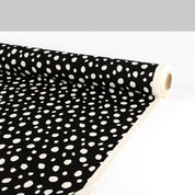 Pebble Spot Viscose / Rayon Crepe - Black