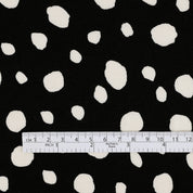 Pebble Spot Viscose / Rayon Crepe - Black