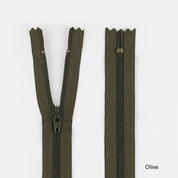 Dress Zips - 55cm - Olive