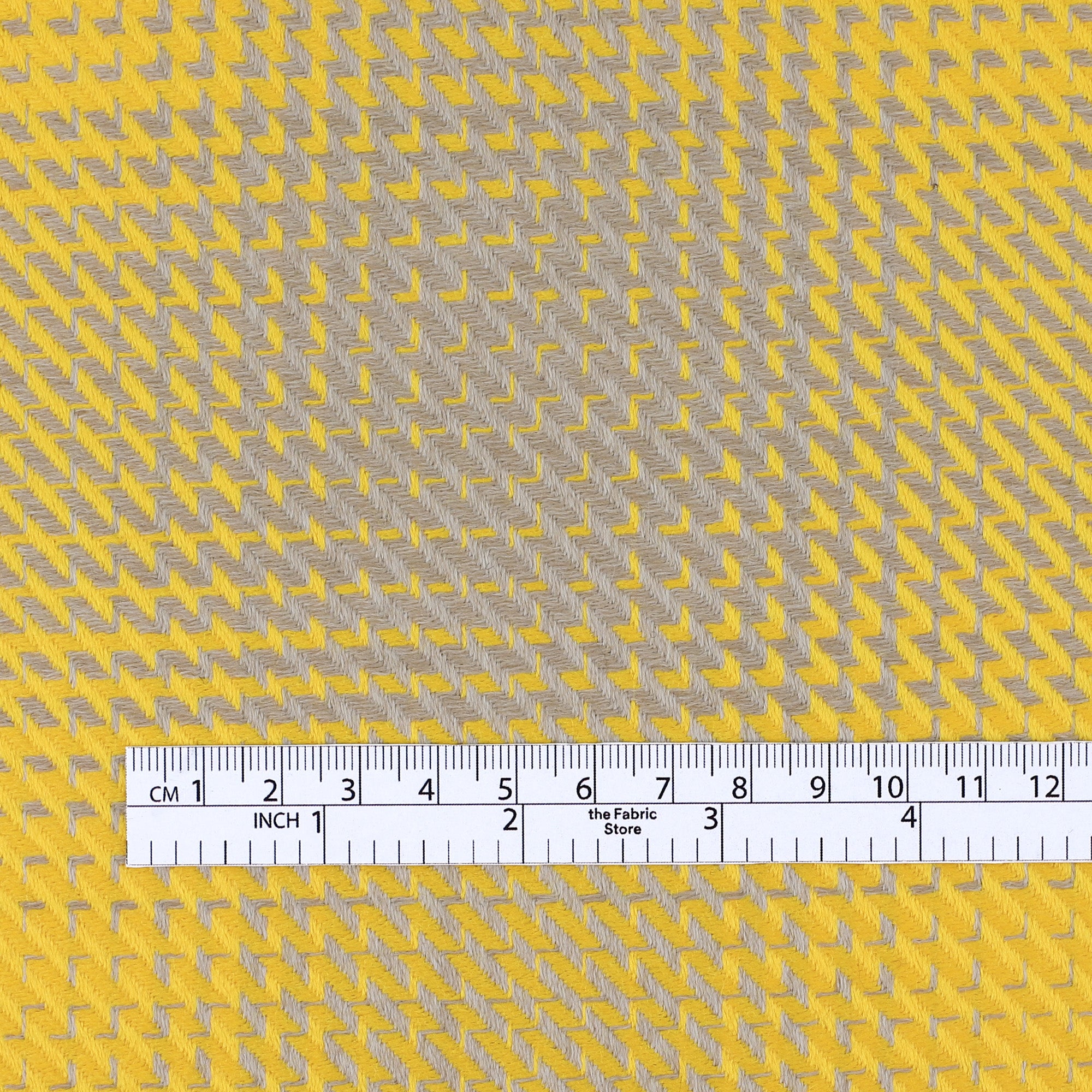 Houndstooth Check Wool/Poly - Honeybee