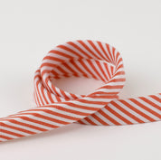 Stripe Cotton Bias Binding - Red/ White