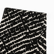 Diagonal Cobblestone Viscose Challis -Black Vanilla