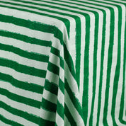 Watermelon Stripe Cotton Dobby - Green
