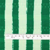 Watermelon Stripe Cotton Dobby - Green