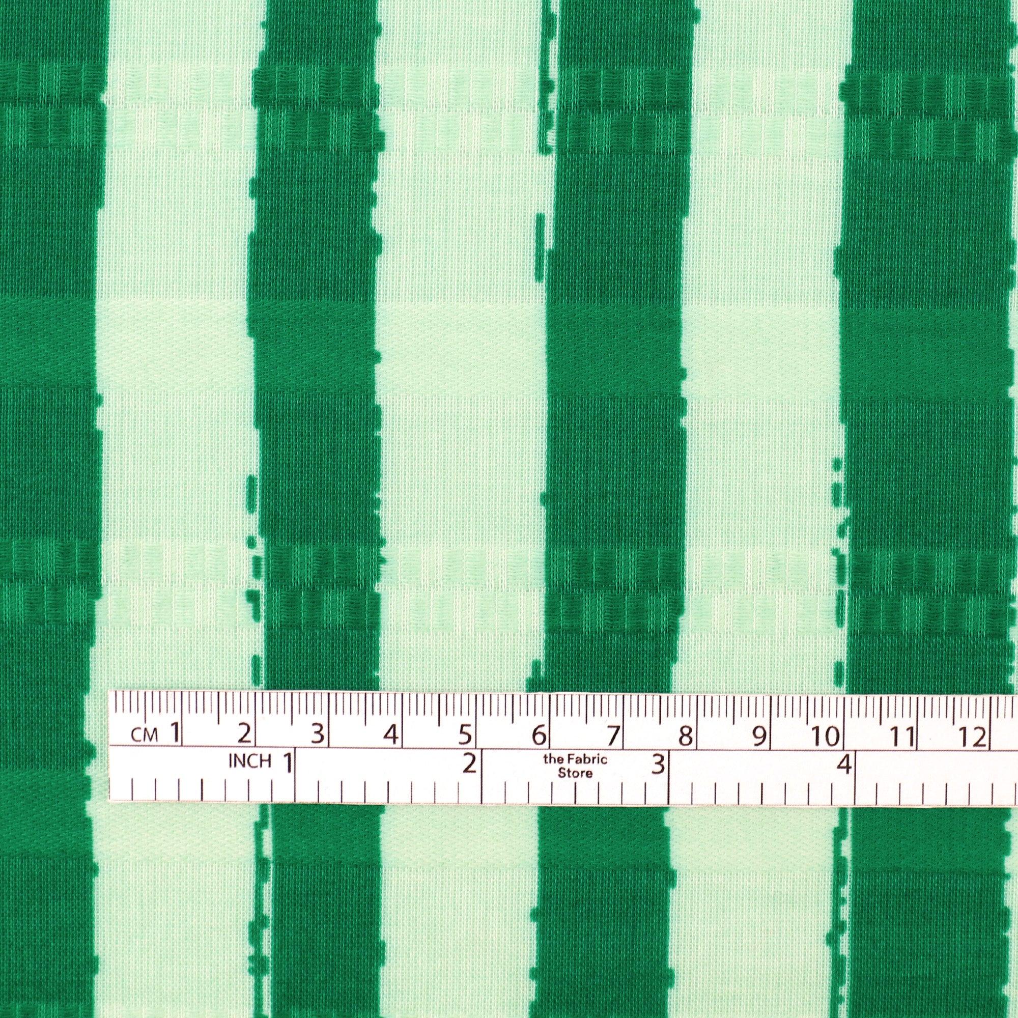 Watermelon Stripe Cotton Dobby - Green