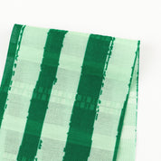 Watermelon Stripe Cotton Dobby - Green