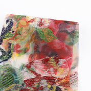 Painterly Rose Embroidered Organza - Multi