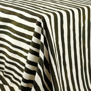 Painted Stripe Cotton Poplin - Dark Olive