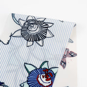 Passionflower Butterfly Viscose Challis - White