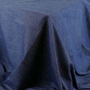 Circle Print Cotton Chambray - Indigo