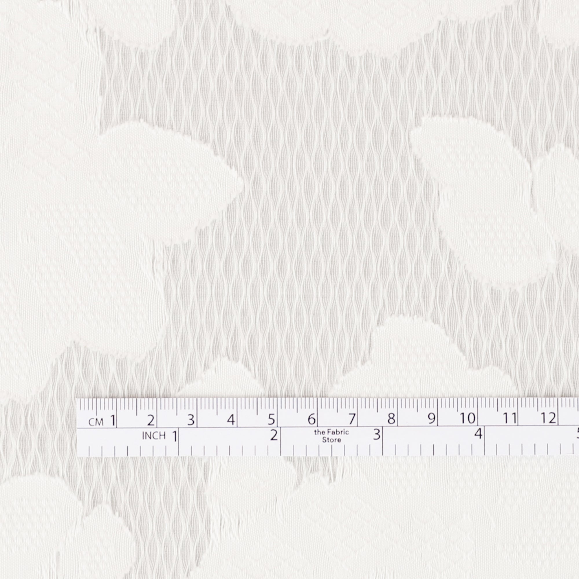 Sheer Peony Jacquard - White
