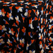 Falling Lilly Viscose - Black Mix