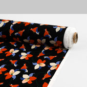 Falling Lilly Viscose - Black Mix