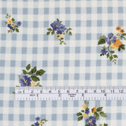 Picnic Posy Viscose/Rayon Crepe - Blue