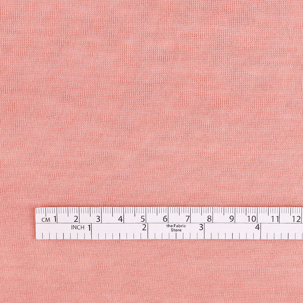 Tencel 1x1 Rib Knit - Salmon