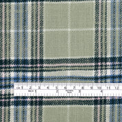 Brushed Plaid Cotton - Matcha