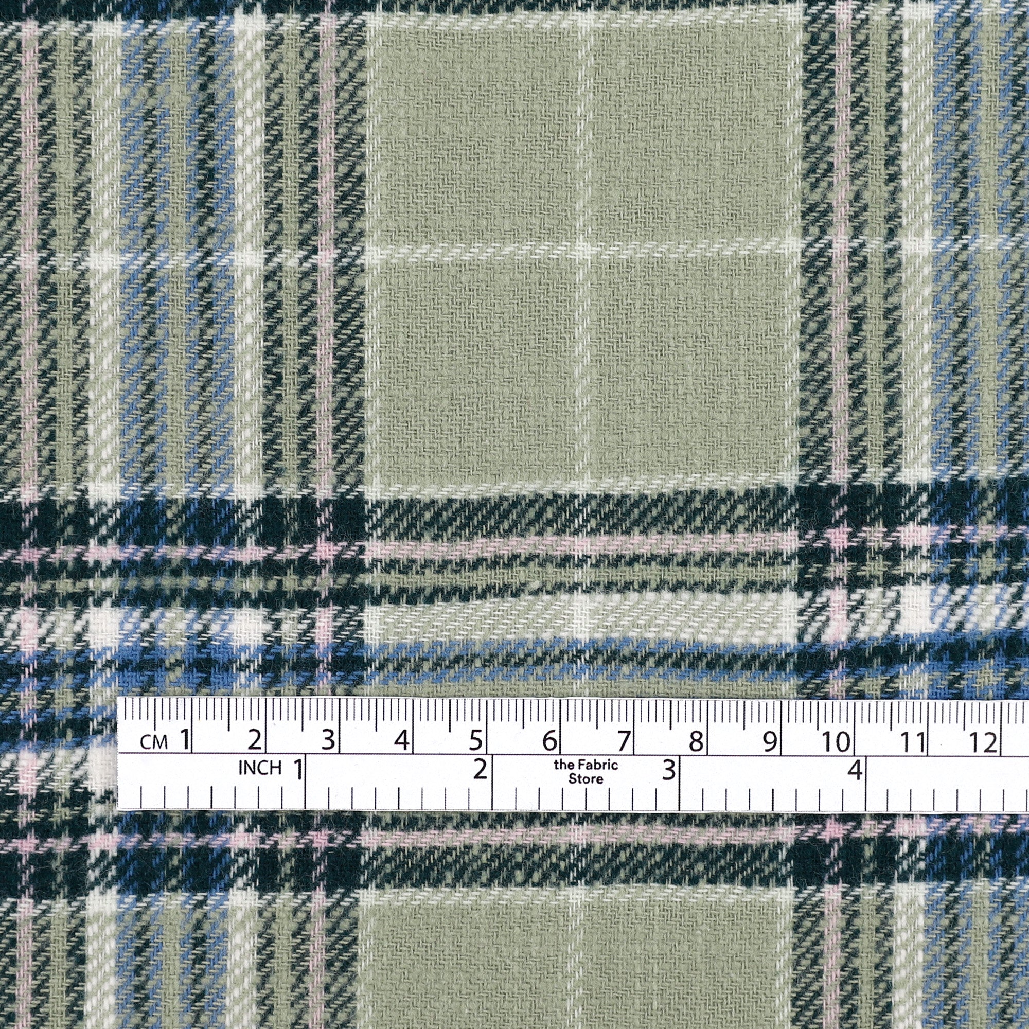 Brushed Plaid Cotton - Matcha