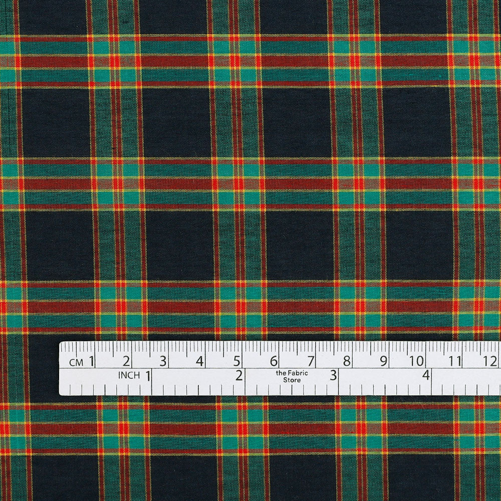 Plaid Cotton / Silk Voile - Festive