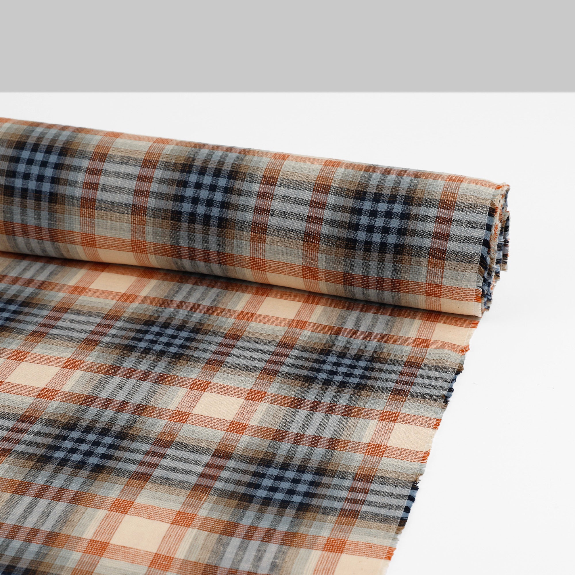 Lightweight Linen/Viscose Plaid - Chaffinch