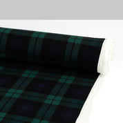 Plaid Viscose Double Georgette - Malachite (2nd Grade)