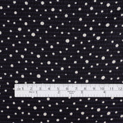 Snow Speckle Self Stripe Satin - Night