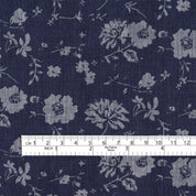 Printed Blooms Linen - Marine
