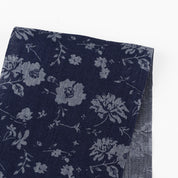 Printed Blooms Linen - Marine