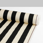 Large Stripe Stretch Cotton Sateen - Cream