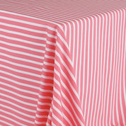 Bold Printed Stripe Cotton Shirting - Lipstick