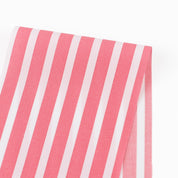 Bold Printed Stripe Cotton Shirting - Lipstick