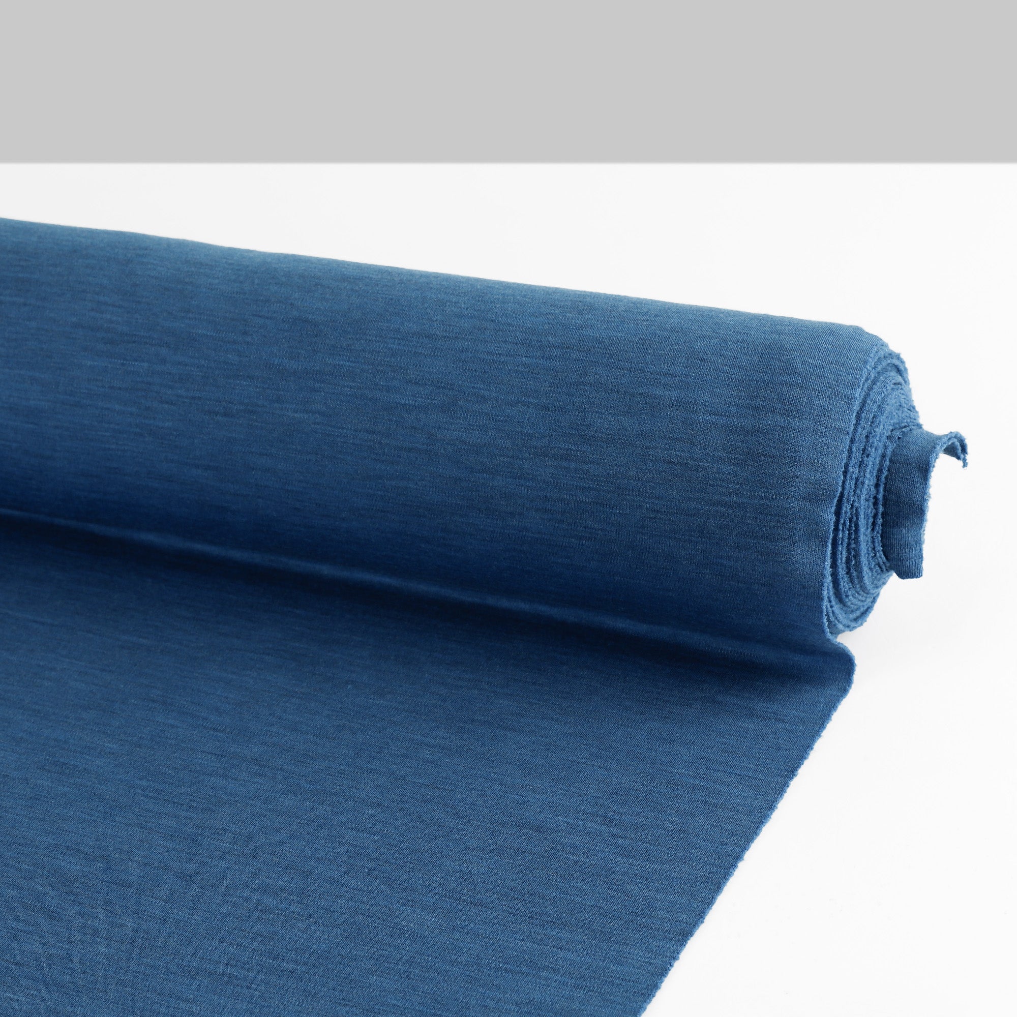 Pure Merino Interlock - Blue Heather