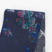 Hellebore Embroidered Cotton - Indigo Multi