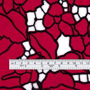 Rose Cut-Out Embroidered Satin - Fuschia