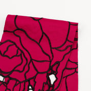 Rose Cut-Out Embroidered Satin - Fuschia