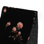 Scattered Rose Stems Viscose/Rayon Crepe - Black