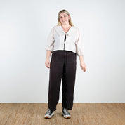 Lightweight Stripe Lyocell / Cotton - Ecru