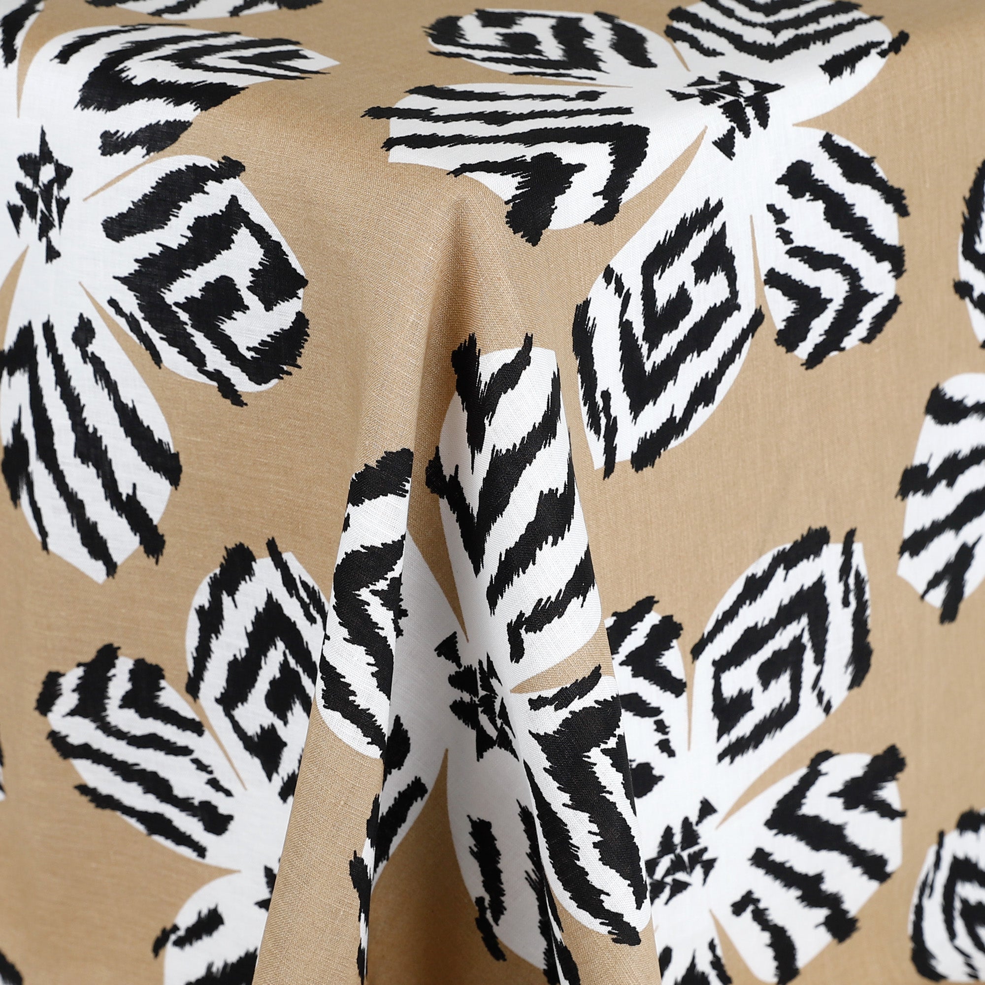 Zebra Flower Linen - Sand