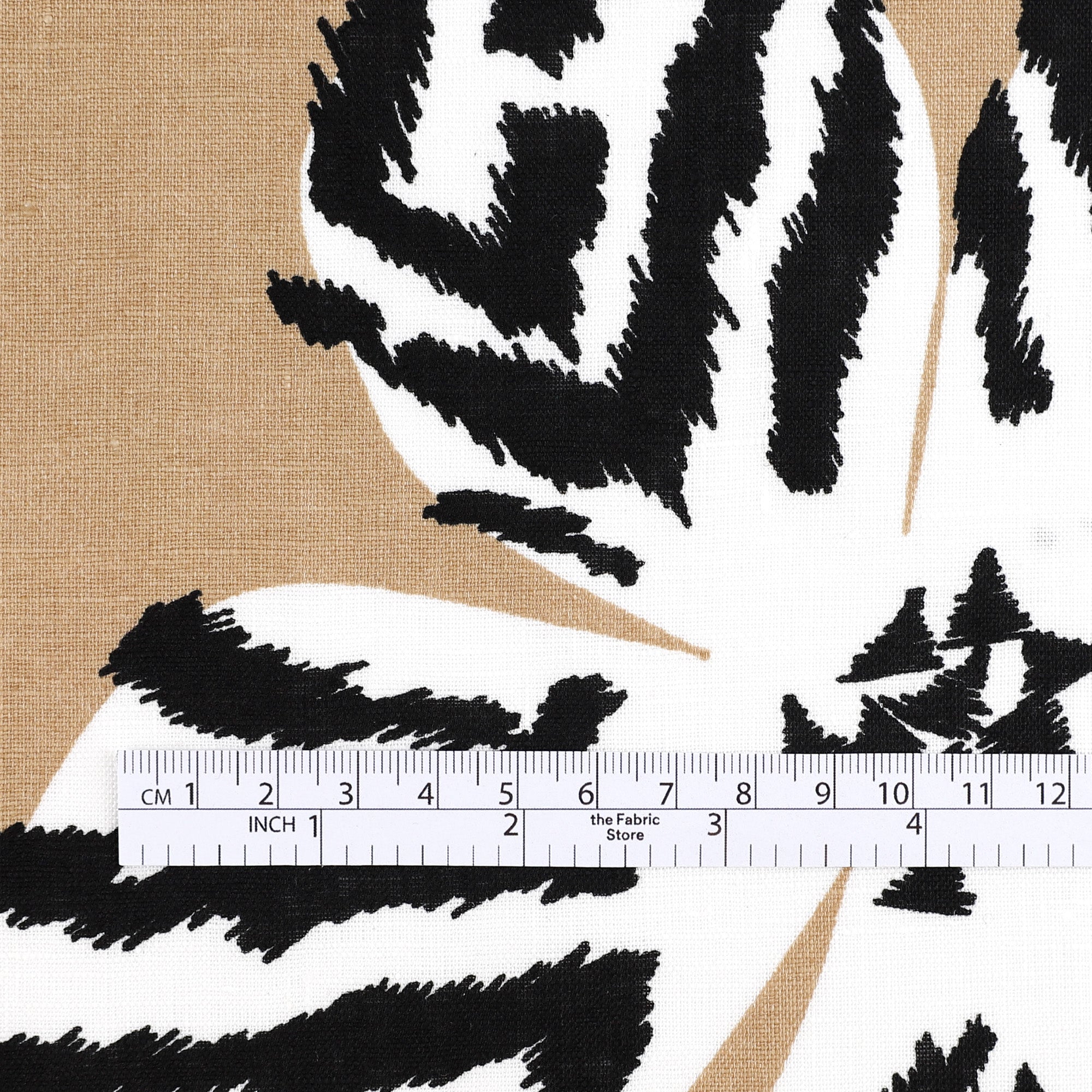 Zebra Flower Linen - Sand