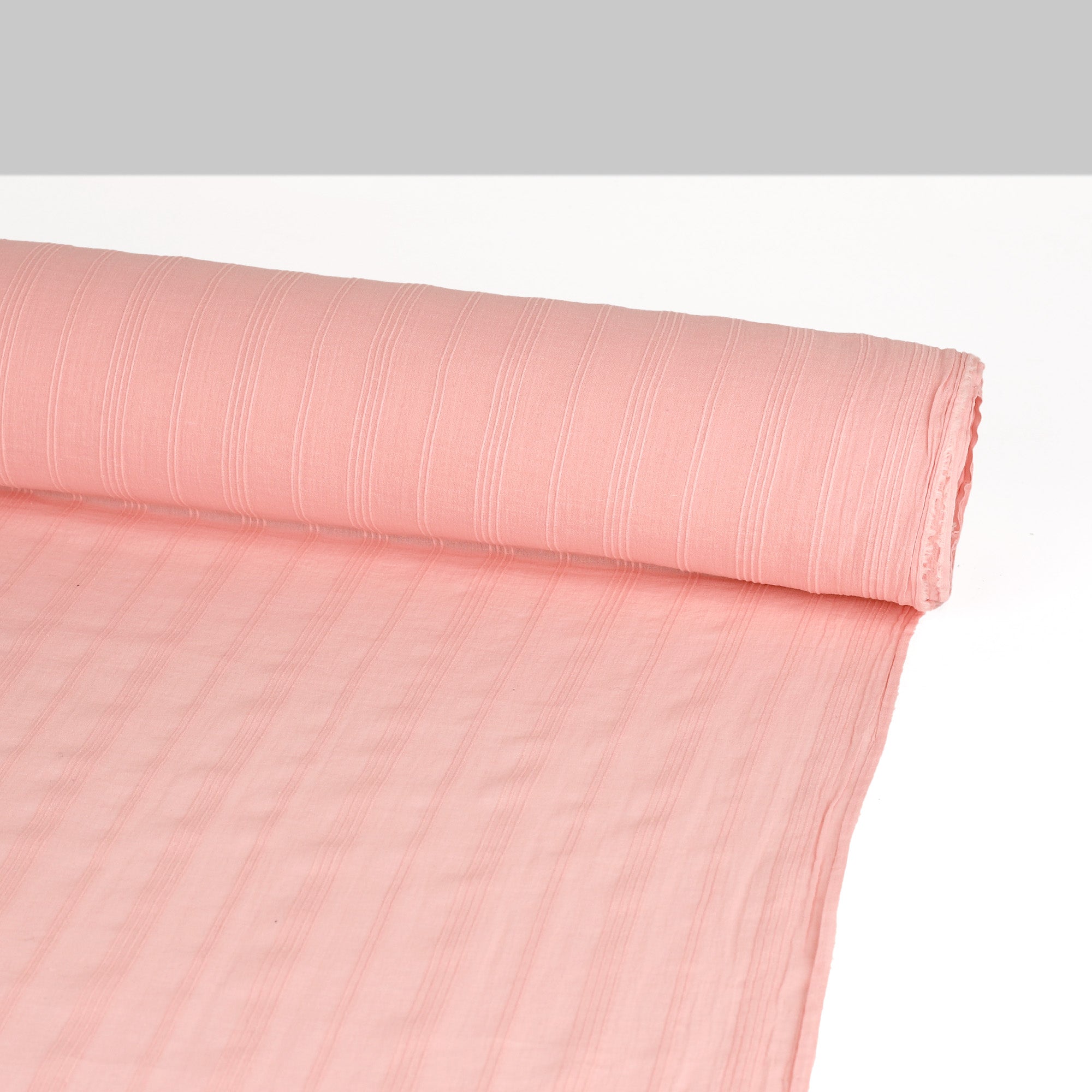 Woven Stripe Cotton Muslin - Cherry Blossom