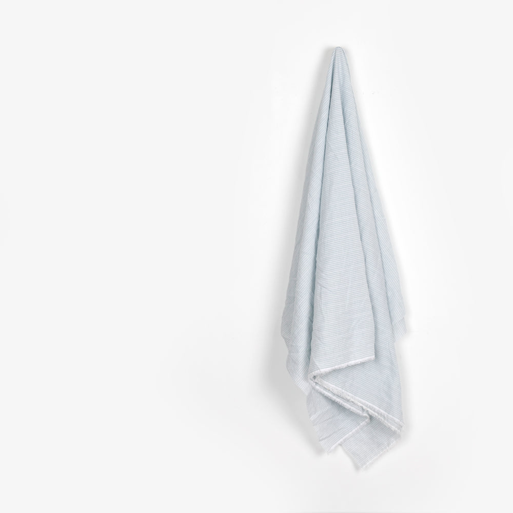 Sheer Striped Cotton Voile - Mist