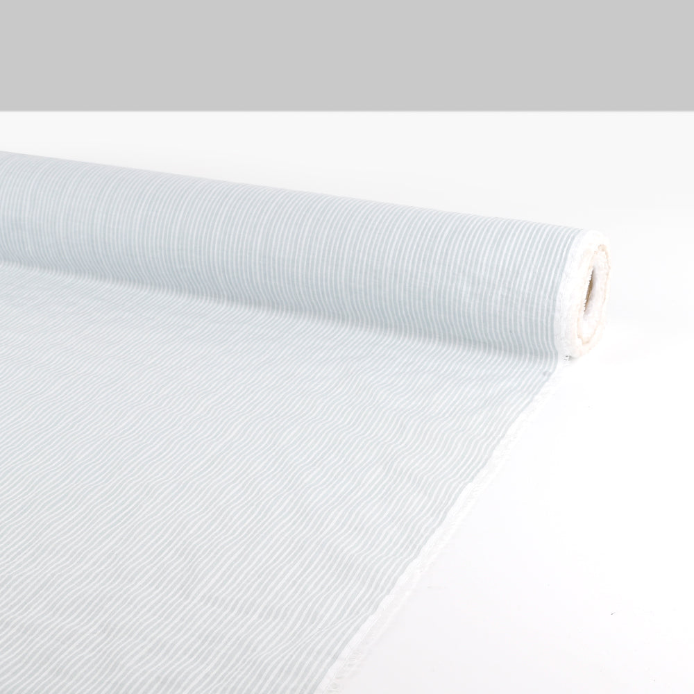 Sheer Striped Cotton Voile - Mist