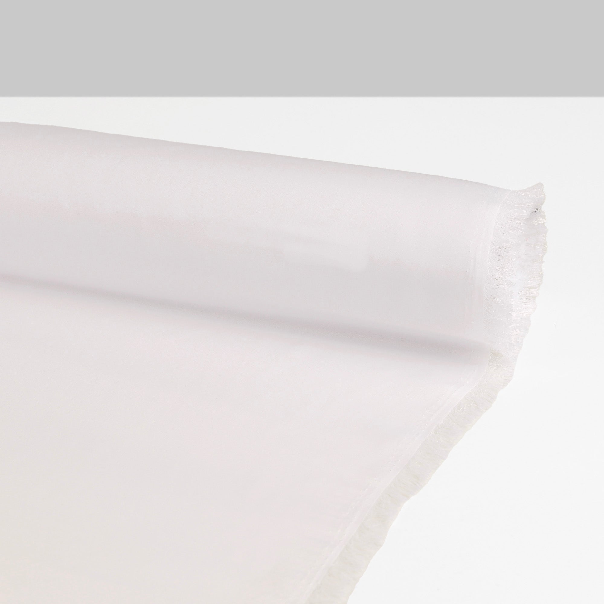 Sheer Poly Satin - White