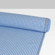 Seersucker Cotton Ombre Check - Blue