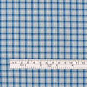 Seersucker Cotton Ombre Check - Blue