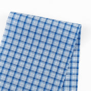 Seersucker Cotton Ombre Check - Blue