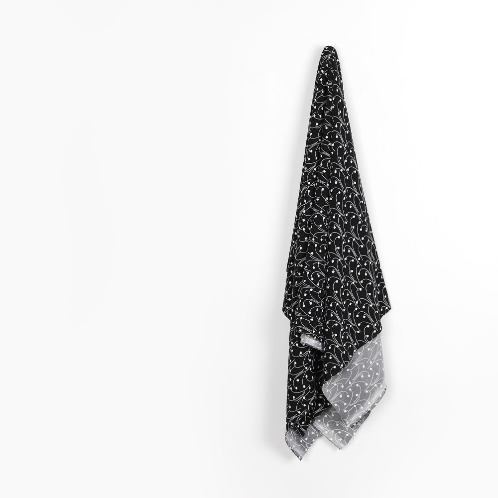 Shooting Star Satin Backed Crepe - Black