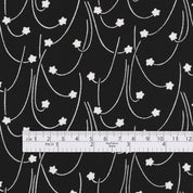 Shooting Star Satin Backed Crepe - Black