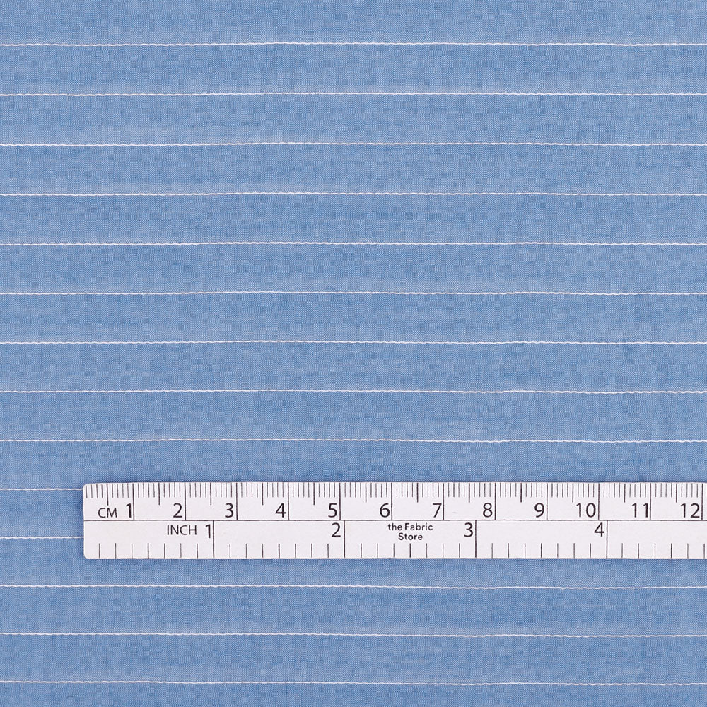 Thread Stripe Viscose / Cotton - Topaz
