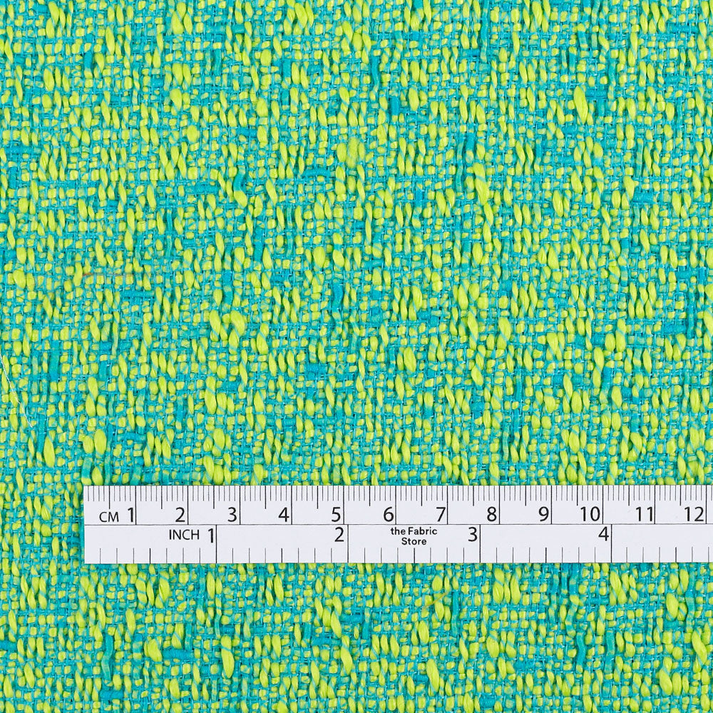 Slubby Poly Tweed - Sour Lime