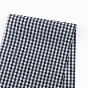 Little Gingham Soft Cotton Shirting - Navy
